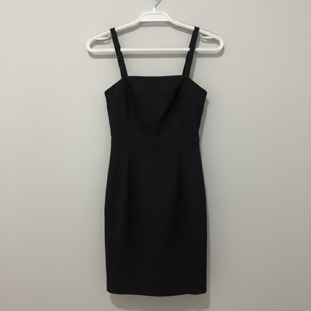 Zara Black Cocktail Mini Dress | Adjustable Straps Size M |
